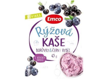 Porridge di riso Emco con mirtilli e ribes nero 45 g