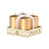 Emocio Cilindro dell'Avvento 4 pezzi 38x60 candele dorate