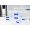 Sistema Set di 6 contenitori per alimenti impermeabili KLIP IT PLUS 2x 180 ml, 2x 400 ml, 1x 1 l e 1x 2,2 l