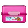 Sistema Lunch Cube Contenitore porta snack diviso con 2 scomparti 1,4 l, rosa