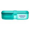 Sistema Lunch Ribbon Diviso Snack Box con Contenitore per Yogurt 1,1 l, Menta