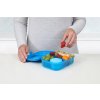 Sistema Lunch Ribbon Diviso Snack Box con Contenitore per Yogurt 1,1 l, Blu