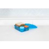 Sistema Divided Lunch Bento Snack Box con contenitore per yogurt e 2 vassoi 1,65 L, blu
