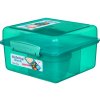 Sistema Lunch Cube Max Diviso Snack Box con Contenitore per Yogurt con Doppio Coperchio 2 L, Menta