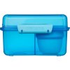 Sistema Lunch Cube Max Diviso Snack Box con Contenitore per Yogurt con Doppio Coperchio 2 L, Blu