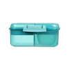 Sistema Diviso snack box Ocean Bound Bento Cube con contenitore per yogurt e 2 vassoi da 1,25 l, menta