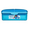 Sistema Lunch Quaddie 1,5 l contenitore per snack diviso con 3 scomparti incernierati nel coperchio e una borraccia, blu