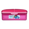 Sistema Lunch Quaddie 1,5 l contenitore per snack diviso con 3 scomparti incernierati nel coperchio e una borraccia, rosa