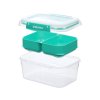 Sistema Divided contenitore per alimenti impermeabile To Go STAX 1 l, verde