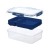 Sistema Divided contenitore per alimenti impermeabile To Go STAX, 2,2 l, blu