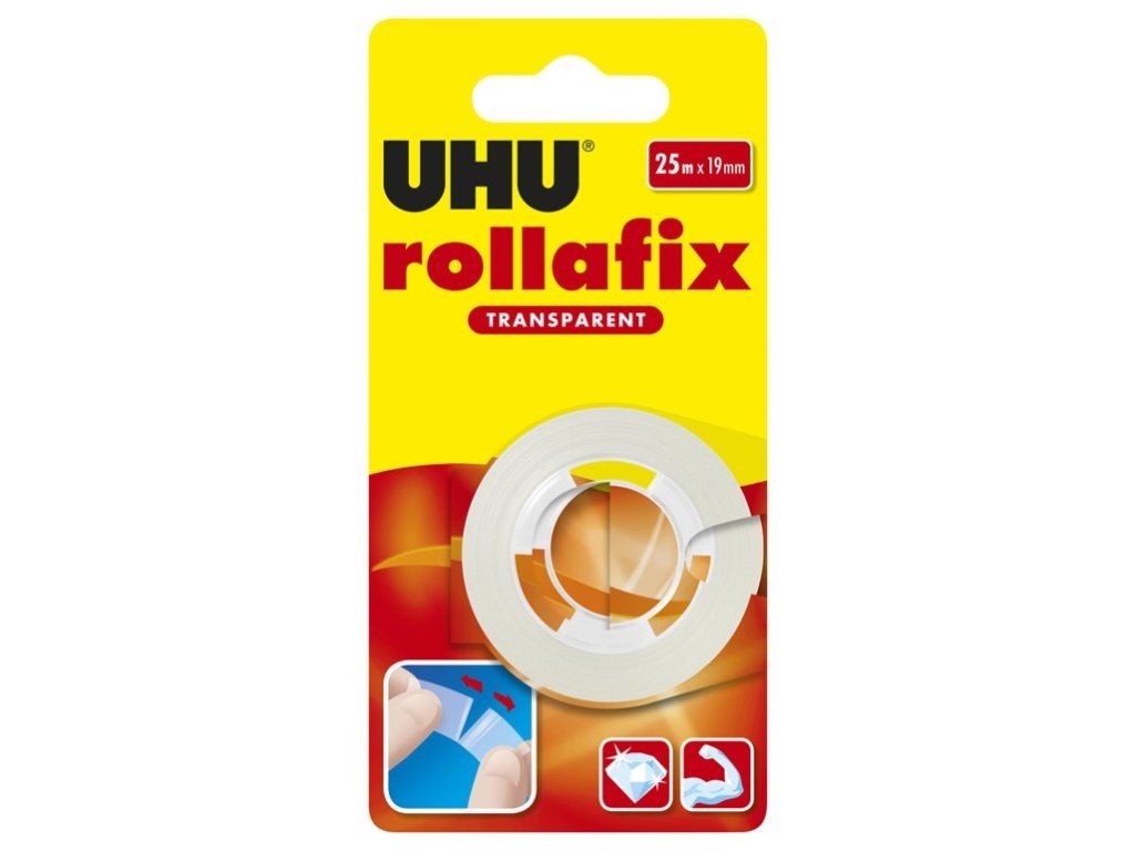 UHU plakband Rollafix Transparante Navulblister 25 m