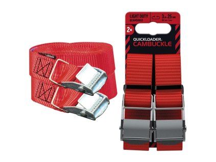 QUICKLOADER® Cambuckle 500 kg • 3 m x 25 mm • 2-pack