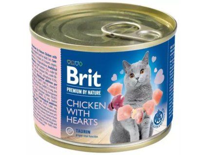 Brit Premium kip in blik met hartjes 200 g