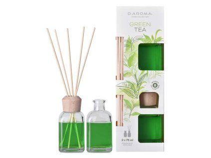 Diffuser D-Aroma Groene Thee + geurende theeblaadjes 2x75ml