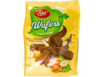 Iga walnootwafels met cacaocoating 250 g