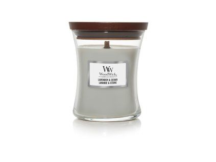 Woodwick Lavendel & Ceder kaars medium