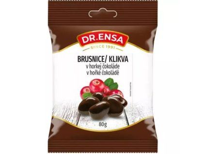 Dr.Ensa cranberries in pure chocolade 80 g