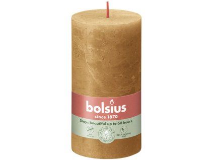Bolsius Rustic Shine roller 68x190 mm – Spice Brown (bruin)