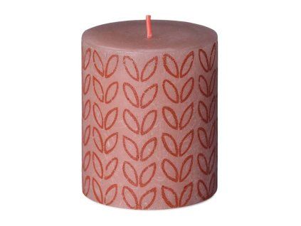 Bolsius cilinderkaars Misty Pink Rustic Silhouette 68x80mm