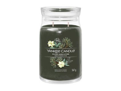 YANKEE CANDLE SILVER SAGE & PINE SIGNATURE LARGE
