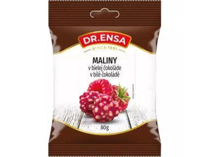 Dr. Ensa frambozen in witte chocolade 80 g