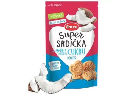 Emco Super Hearts kokos 140 g