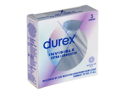 DUREX Invisible Extra Lubricant. (3 szt./opakowanie)
