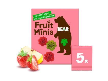 BEAR Minis 5x20g truskawka i jabłko