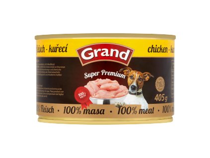 Kurczak w puszce Grand 405g dla psów superpr
