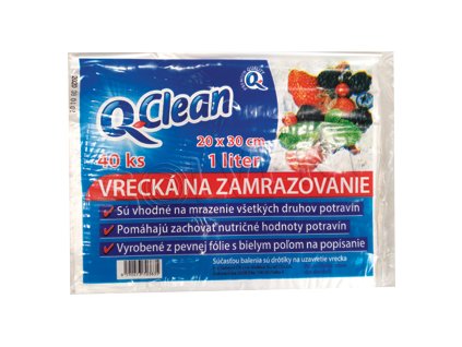 Torebki do mrożenia Q Clean 20x30cm, 1l (40 szt./worek)