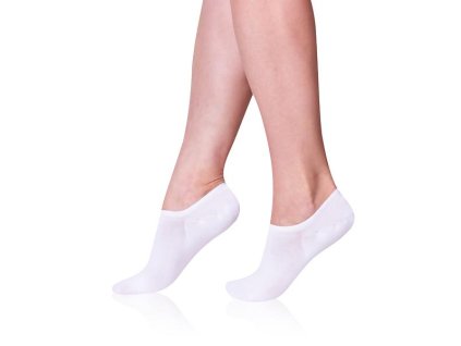 BAMBUSOWE SKARPETKI - Niewidoczne skarpetki unisex - białe 39 - 42