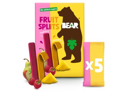 BEAR Fruit Splits (5 szt./opakowanie) malina, ananas