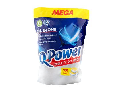 Tabletki Q Power do zmywarki AiO (100 szt./opakowanie) MEGA