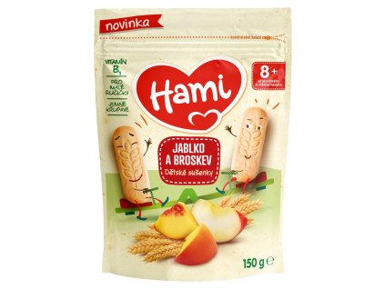 Ciasteczka Hami 150g jabłkowo-brzoskwiniowe 8m+