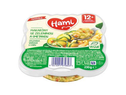 Menu Hami 230g makaron z kapustą i śmietaną 12m+