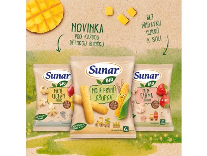 Sunar BIO mini chipsy z mango oceanicznego 18g