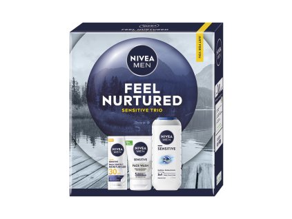 Wkład: NIVEA M Krem na dzień SPF30 50ml + Żel oczyszczający Sensitive 100ml + SG Sensitive 250ml szt.
