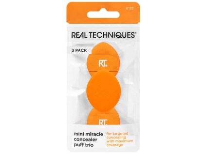 REAL TECHNIQUES Mini Miracle Powder Puff do korektora 3 szt.