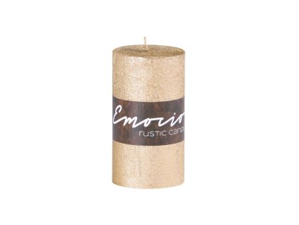 Emocio Rustic cylinder złoty świeca 50x90mm