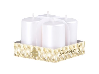 Emocio cylinder adwentowy 4 szt. 38x60 świec perłowych