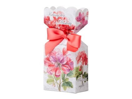 Mydło Piękny Dzień z Pelargoniami w pudełku, w kolorze starego różu 90g