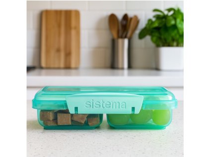 Sistema Lunch Small Split 2-komorowy lunch box 350 ml, mięta
