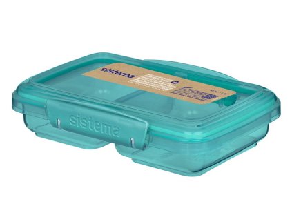 Sistema Ocean Bound Small Split Snack Box z 2 przegródkami 350 ml, miętowy