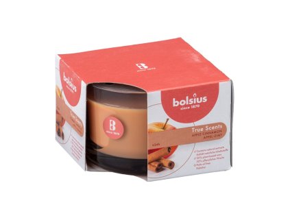 Świeca zapachowa Bolsius Aromatic 2.0 w szkle, 90x63mm, jabłko i cynamon