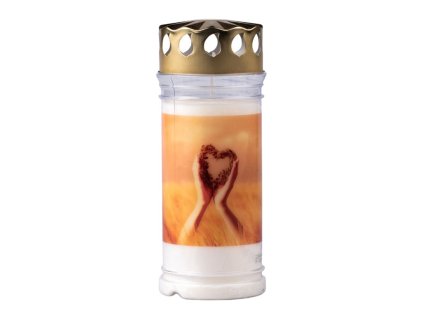 Pokrywka Bolsius 450g 120h. Serce w dłoniach