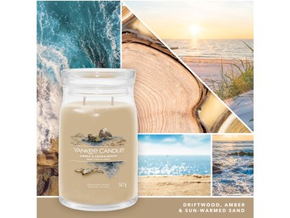 Świeca YANKEE CANDLE AMBER & SANDALWOOD SIGNATURE MEDIUM