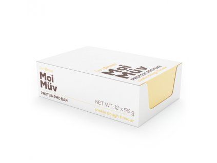 moimuv protein pro bar cookie dough flavour 12x55 g gymbeam