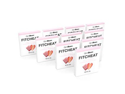 fitcheat white chocolate strawberry 10x80 g gymbeam