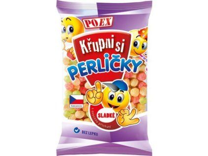 Chrupiące, słodkie perełki owocowe 130g