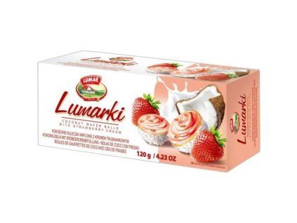 Lumar Lumarki Kuleczki waflowe truskawkowe 120g